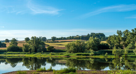 Canvas Print - L'étang Berthaud à Montchanin-le-Haut, Saône-et-Loire, France