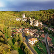 an aerial view, from the village of Gavaudun, Lot-et-Garonne, France