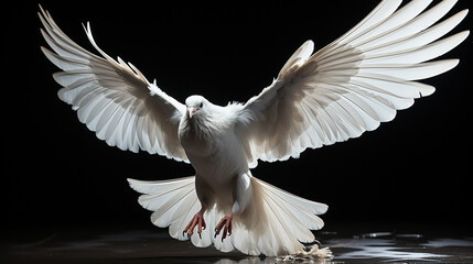 white dove flying