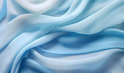 Wall Mural - soft silk blue abstract texture, photobashing, dreamy and romantic compositions, luxurious fabrics