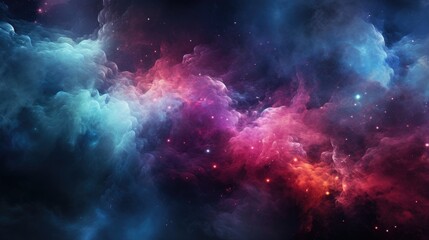 Wall Mural - celestial abstract scene with nebula and stars