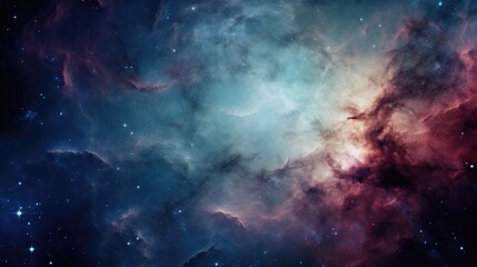 Wall Mural - celestial abstract scene with nebula and stars