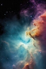 Wall Mural - celestial abstract scene with nebula and stars