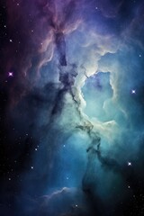 Wall Mural - celestial abstract scene with nebula and stars