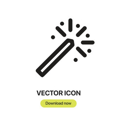 Leinwandbilder - Sparkles icon vector. Linear-style sign for mobile concept and web design. Sparkles symbol illustration. Pixel vector graphics - Vector.	