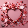 Valentine's Day themed text ad background, copy past, generated ai