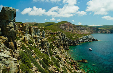 Capo Sandalo, Isola di San Pietro. Sardegna, Italy