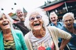 In a dance of joy, seniors express the vibrant essence of aging gracefully. This candid capture embodies vitality, companionship, and an active retirement lifestyle—a testament to the spirited senior 