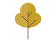 Tree vector illustration. Living organisms, including trees, interact and depend on each other for survival The growing presence vegetation indicates thriving and healthy environment Trees