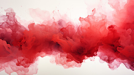 Wall Mural - Watercolor red paint background.