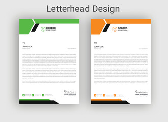 Wall Mural - abstract letterhead design modern business letterhead design template,letterhead layout with yellow 