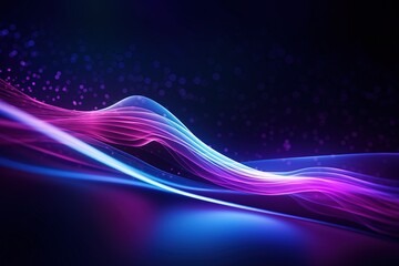 abstract futuristic background with pink blue glowing neon moving high speed wave lines and bokeh lights. Data transfer concept Fantastic wallpaper