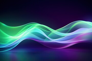 Wall Mural - abstract futuristic background with pink blue glowing neon moving high speed wave lines and bokeh li