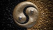 Yin and Yang symbol on pebbles background. Yin and yang Concept. Yoga Concept. Yin and Yang. Oriental Concept. 