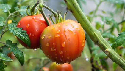 Canvas Print - tomatoes are grown in greenhouses