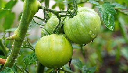 Poster - tomatoes are grown in greenhouses