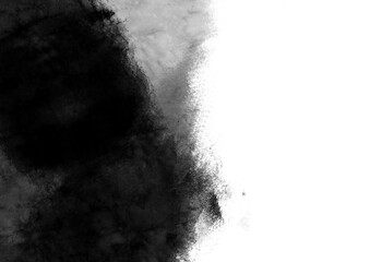 Wall Mural - grunge dark black paint streaks right side on transparent background clipart