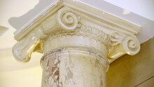 Classic Corinthian Column With Ornate Capital.
