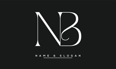 Poster - NB,  BN,  N,  B  Abstract  Letters  Logo  Monogram