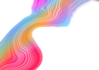 Wall Mural - abstract colorful wave on transparent background clip art 