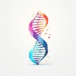 a colorful dna strand