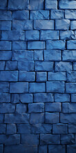 Vertical Blue Brick Wall Texture