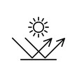 © veronchick84 - Surface reflection icon vector, sun resistant protection icon