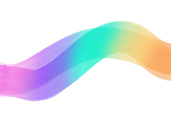 Wall Mural - rainbow wave illustration on transparent background clip art clipart paint streak