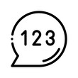 numbers line icon
