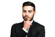 © Minerva Studio - Portrait of a thoughtful young businessman with a hand on his ch