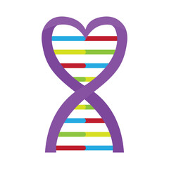 Canvas Print - rett syndrome dna on heart shape