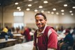 Portrait of a smiling young man working as a volunteer