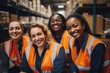 © NikoG - Group portrait of young and diverse women in a warehouse