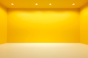 Wall Mural - Yellow Empty Space. AI generative