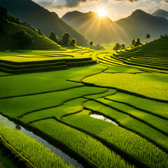 Poster - rice field