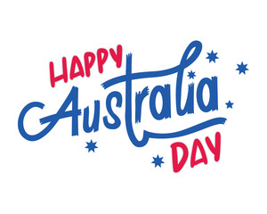 Sticker - australia day lettering celebration