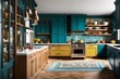 a kitchen with a vibrant personality, featuring bold colors, unique patterns, and eclectic elements that reflect a distinctive taste.