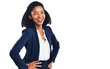 © Suresh/peopleimages.com - Happy black woman, portrait and business confidence standing isolated on a transparent PNG background. African female person or professional employee smile with hands on hips in corporate management