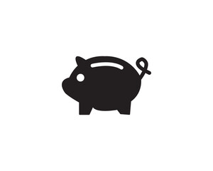 Wall Mural - Piggy bank icon vector symbol design illustration isolated