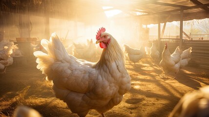 chickens in farm