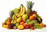 Fototapeta Kuchnia - A pile of various fruits and vegetables. Perfect for healthy eating and food preparation