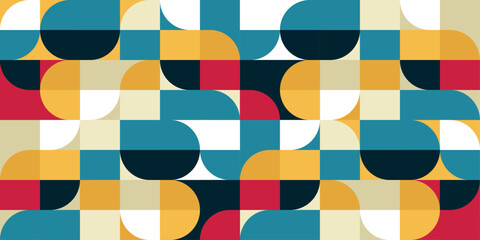 Fototapete - Geometry of round and angular shapes. For seamless surfaces, decoration, vector design, stylish interior, print, textiles, notebooks.