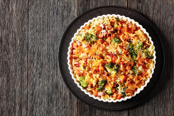 Sticker - Ham Broccoli Pasta Bake with cheese and croutons