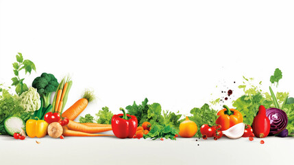 Paper with fresh vegetables and fruits