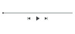 Music play bar display interface. Audio player progress for podcast, misic, radio playlist. Vector icon slider, play, rewind