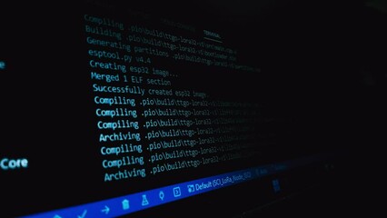 Compile process of C code on screen for embedded system 