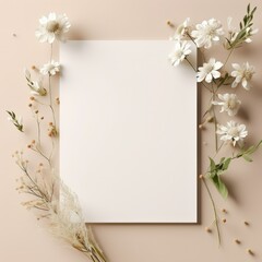 Poster - Background Blank, Greeting Card Template for Newlyweds. In gentle, calm tones.