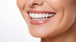 © Yuwarin - a beautiful middle aged model woman smiling with clean teeth. used for a dental ad. isolated on white background