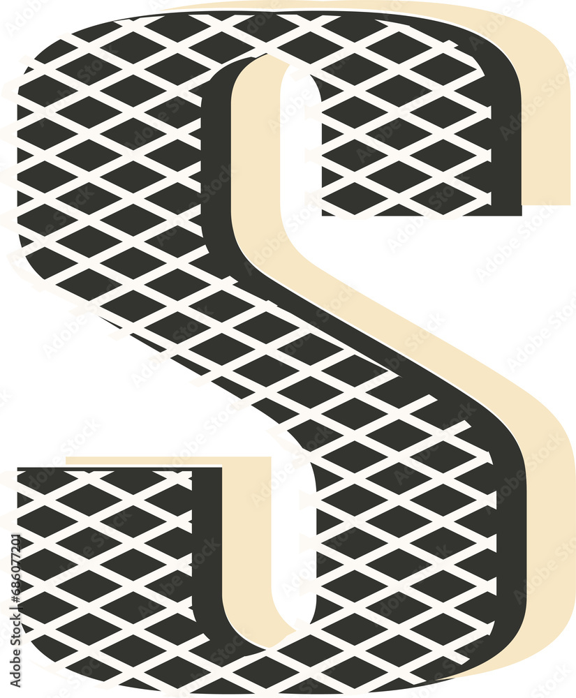 Pattern alphabet letter S Stock Illustration | Adobe Stock