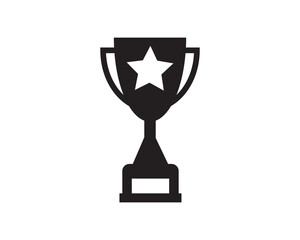 Trophy award icon vector symbol design illustration